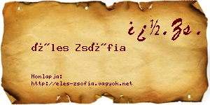 Éles Zsófia névjegykártya