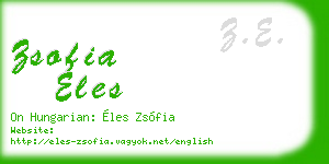 zsofia eles business card